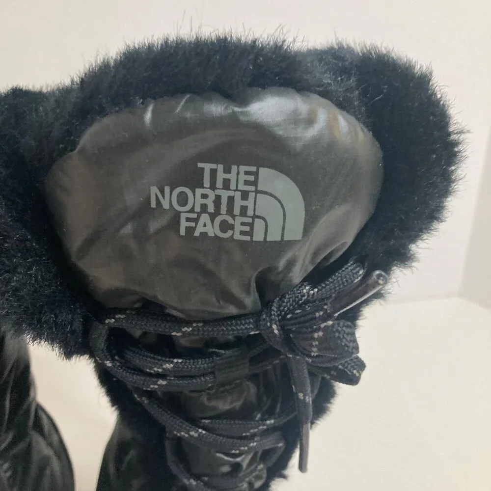 Womens The North Face Nuptse IV Fur Goose Down Boots Black‎ 6.5